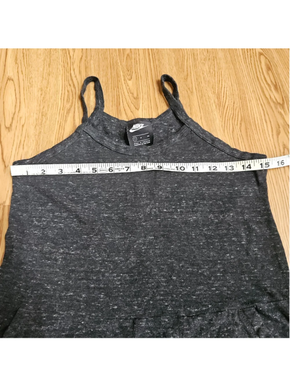 Nike Organic Cotton Blend Heathered Charcoal Athleisure Romper Womens Small